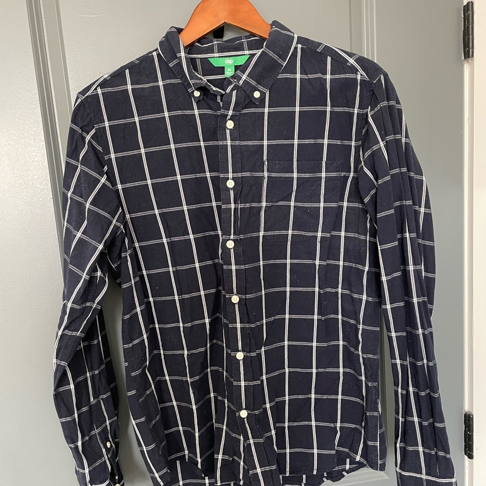 Men's black and white checkered Shirt